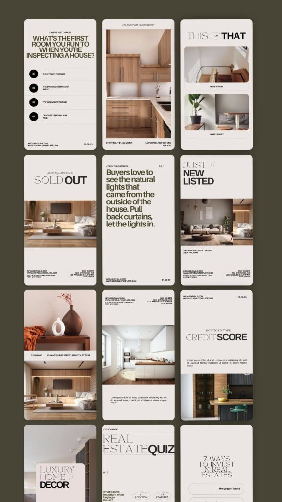 luxury aesthetic instagram story templates white marble texture background Instagram story template mockup