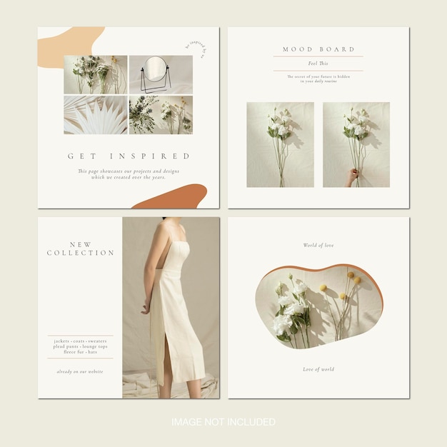 minimalist announcement beige aesthetic instagram story template