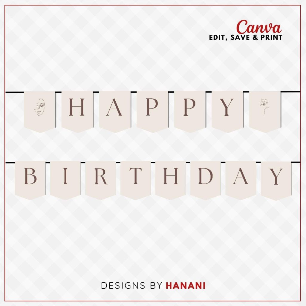 minimalist birthday story template minimalist banner birthday story template line art