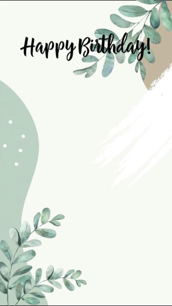 minimalist birthday story template minimalist greenery wreath birthday story template