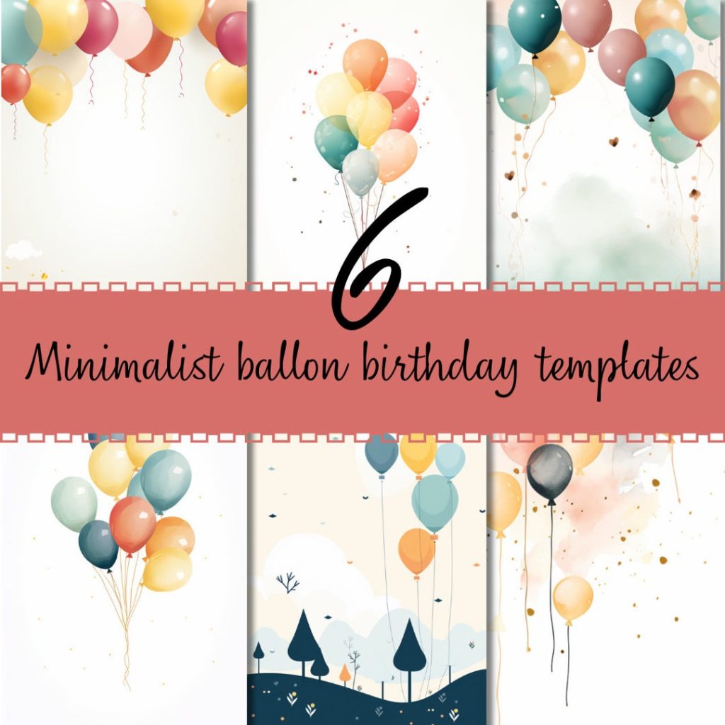 minimalist birthday story template minimalist polka dot balloon birthday story template