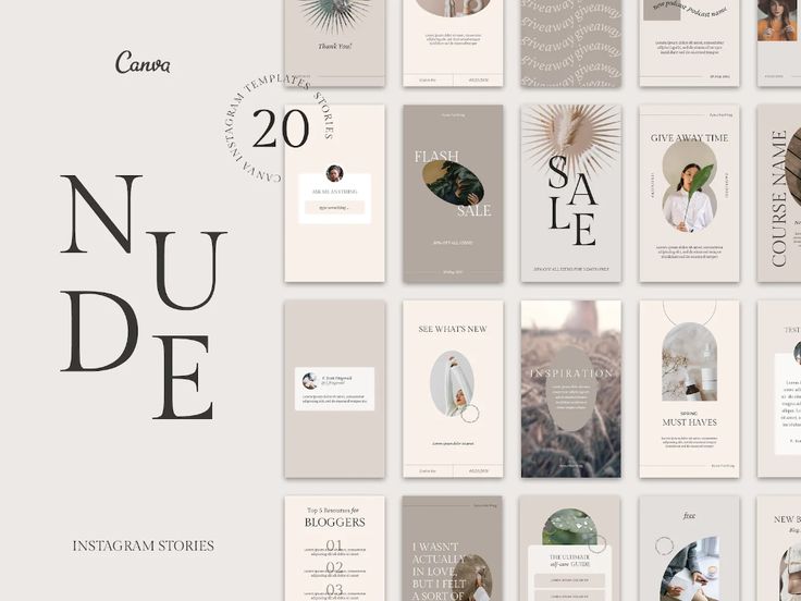 minimalist nude palette aesthetic fashion instagram story template