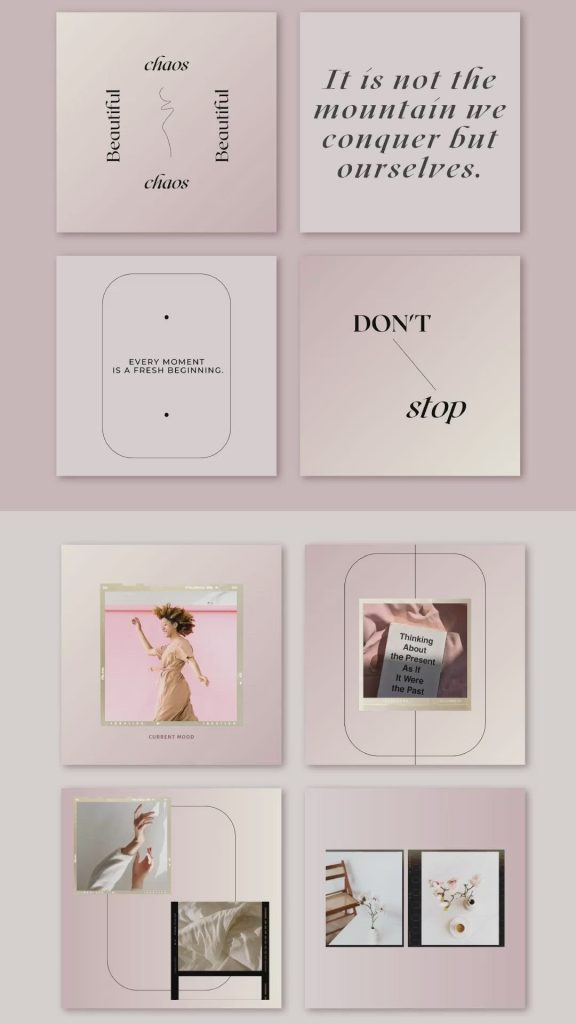 motivational quote instagram story template pastel color quote Instagram story template blush pink lavender handwritten font doodle hearts