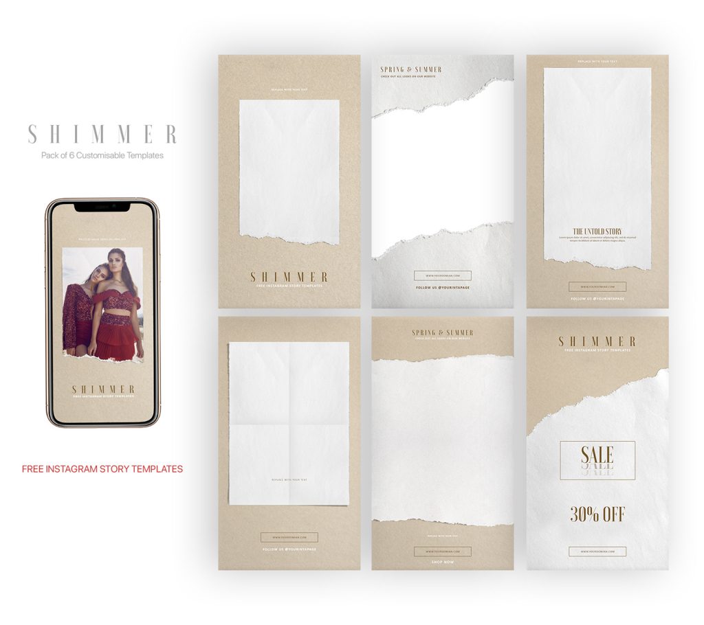 neutral aesthetic instagram story templates greige background Instagram story template with white circle