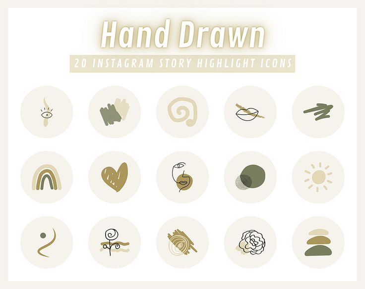neutral aesthetic instagram story templates white grid Instagram story template with hand drawn icons