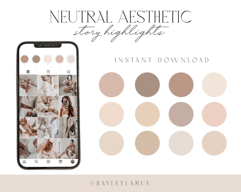 neutral product spotlight beige aesthetic instagram story template