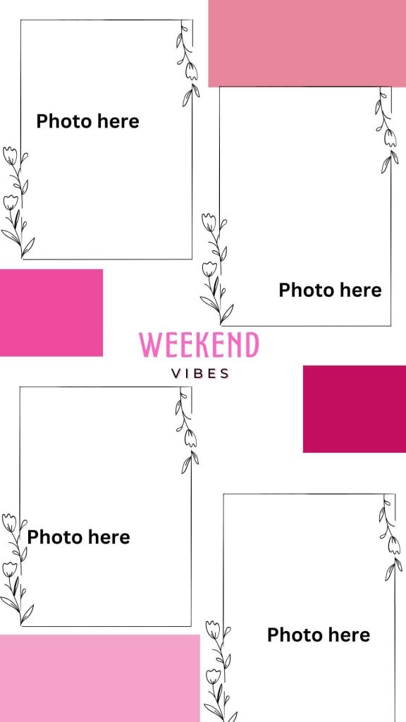 pink aesthetic instagram story template flamingo pink border aesthetic story template