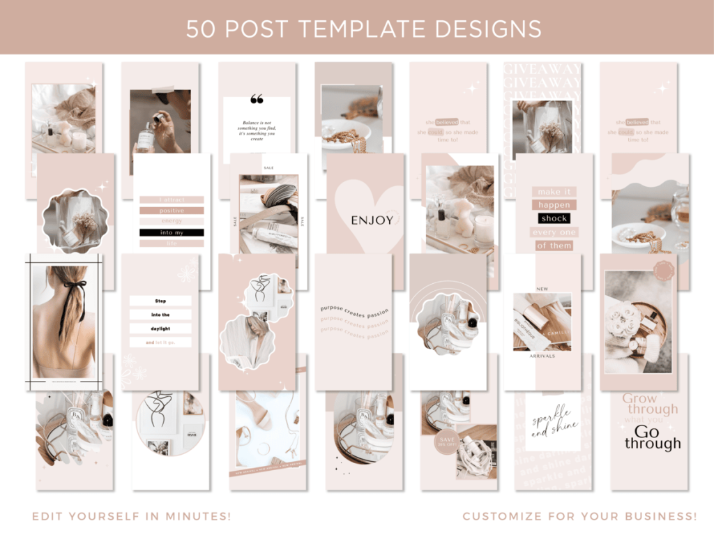 pink aesthetic instagram story template millennial pink minimal aesthetic instagram story template
