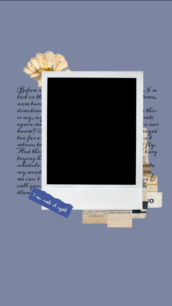 polaroid photo mockup aesthetic story template png