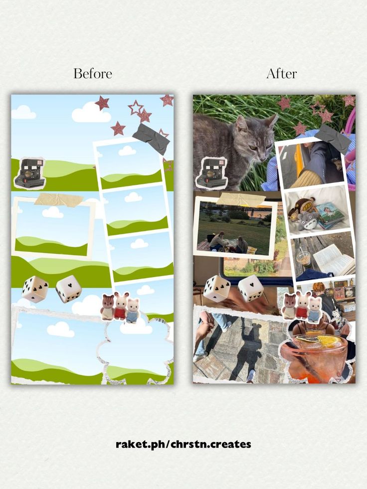 simple aesthetic instagram story template neutral toned photo collage aesthetic Instagram story template