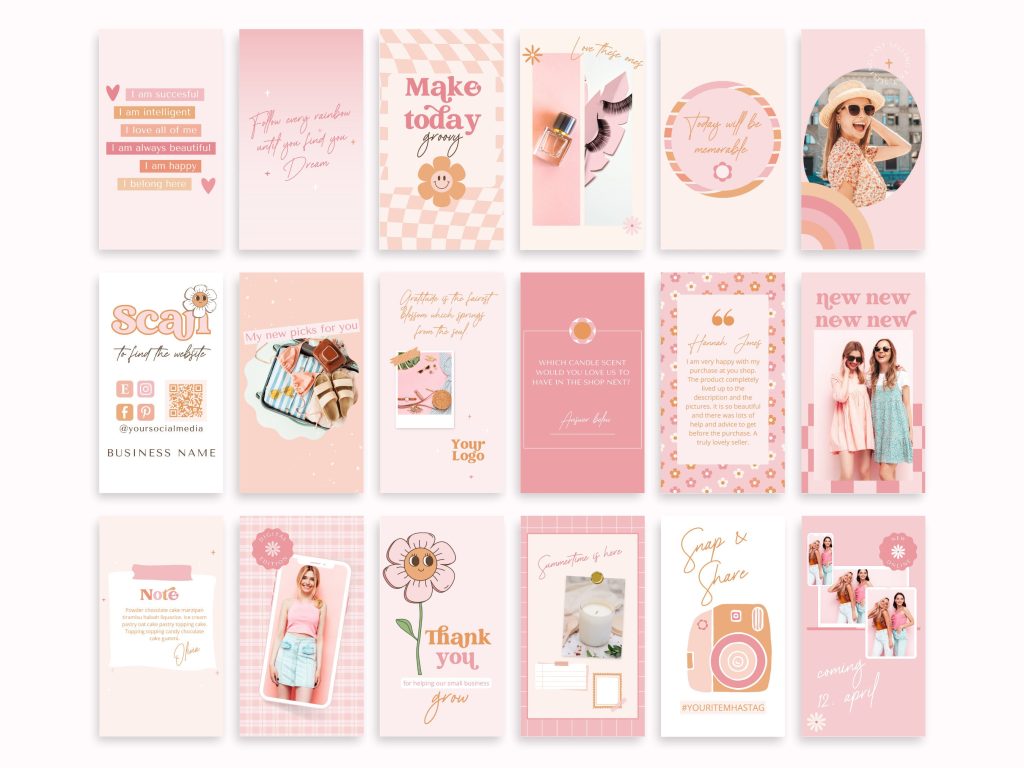 simple aesthetic instagram story template soft pastel overlay aesthetic Instagram story template