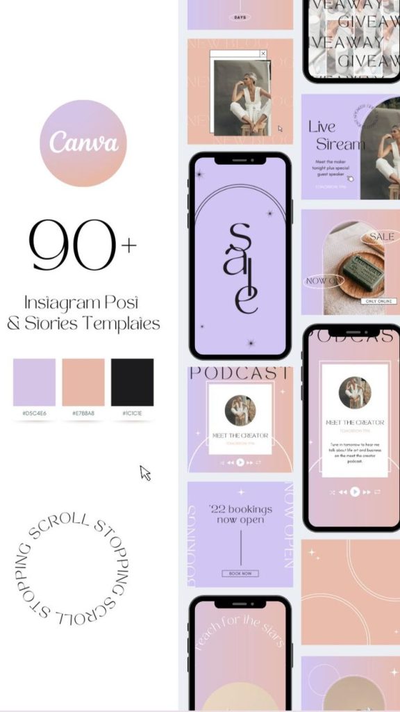soft aesthetic instagram story template pastel gradient Instagram story template soft aesthetic