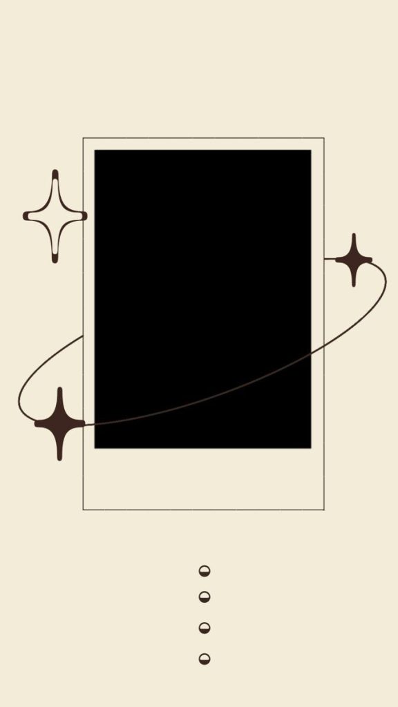 vintage aesthetic story template Polaroid frame Instagram story template with white border