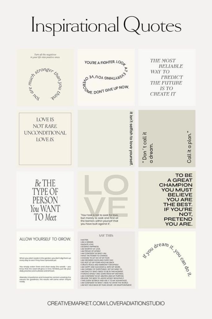 warm quote layout beige aesthetic instagram story template